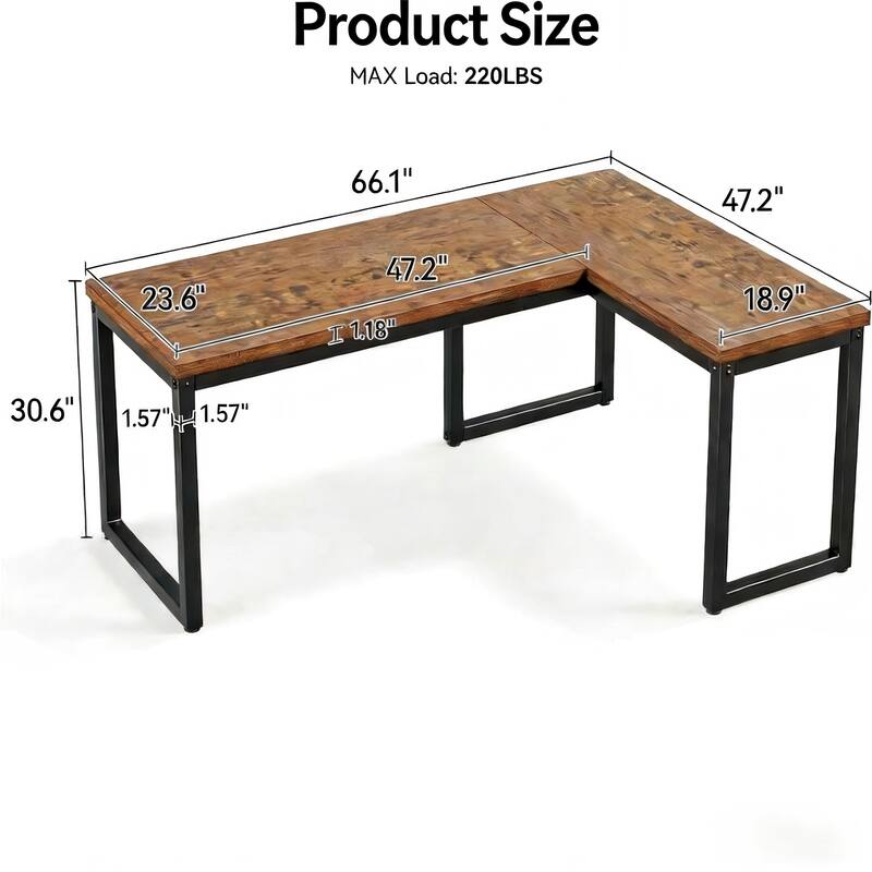Product Size  
MAX Load: 220LBS  
66.1" x 47.2" x 23.6"  
1.18"  
18.9" x 30.6"  
1.57" x 1.57"