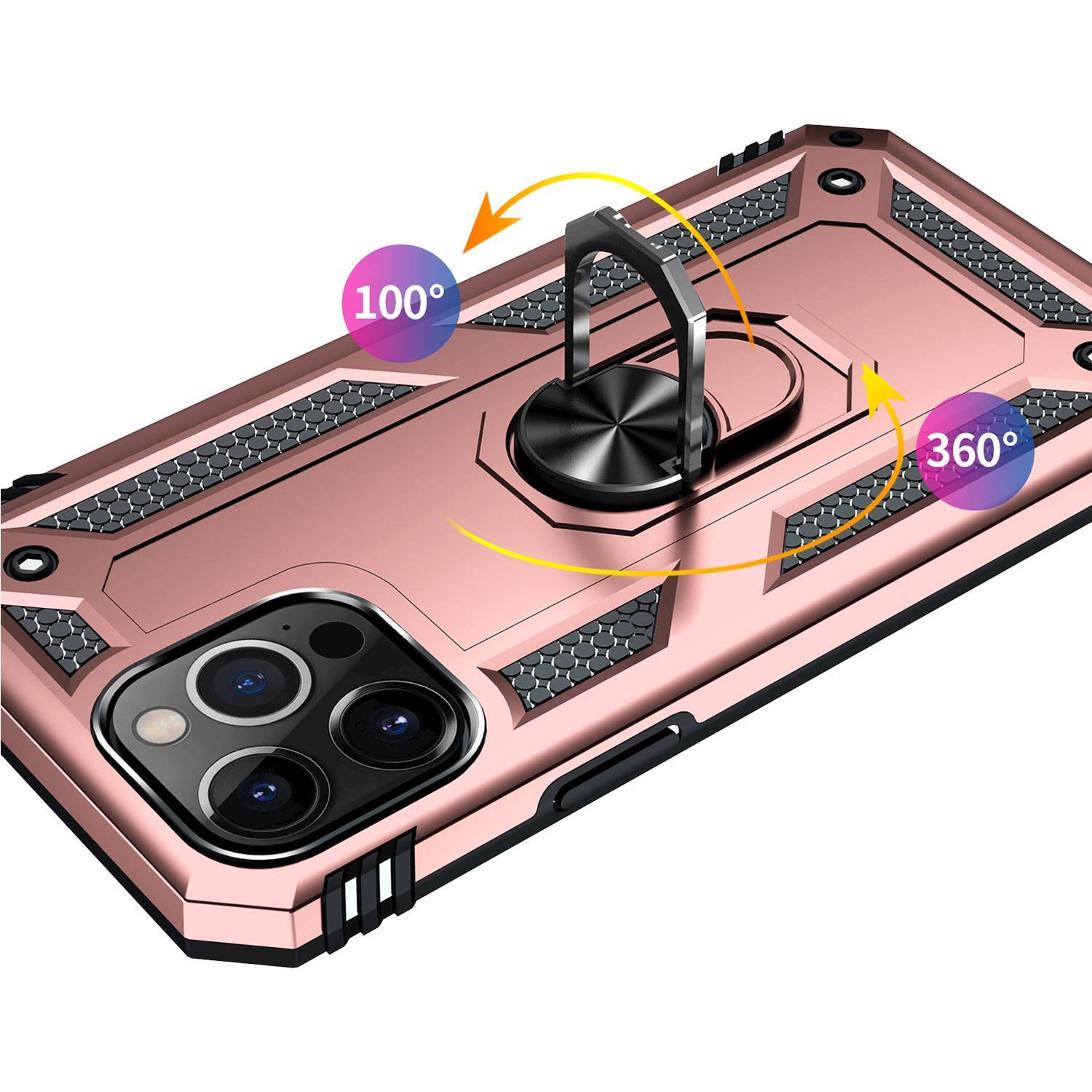 Alt View 13. SaharaCase - Kickstand with Belt Clip Case for Apple iPhone 13 Pro Max - Rose Gold.