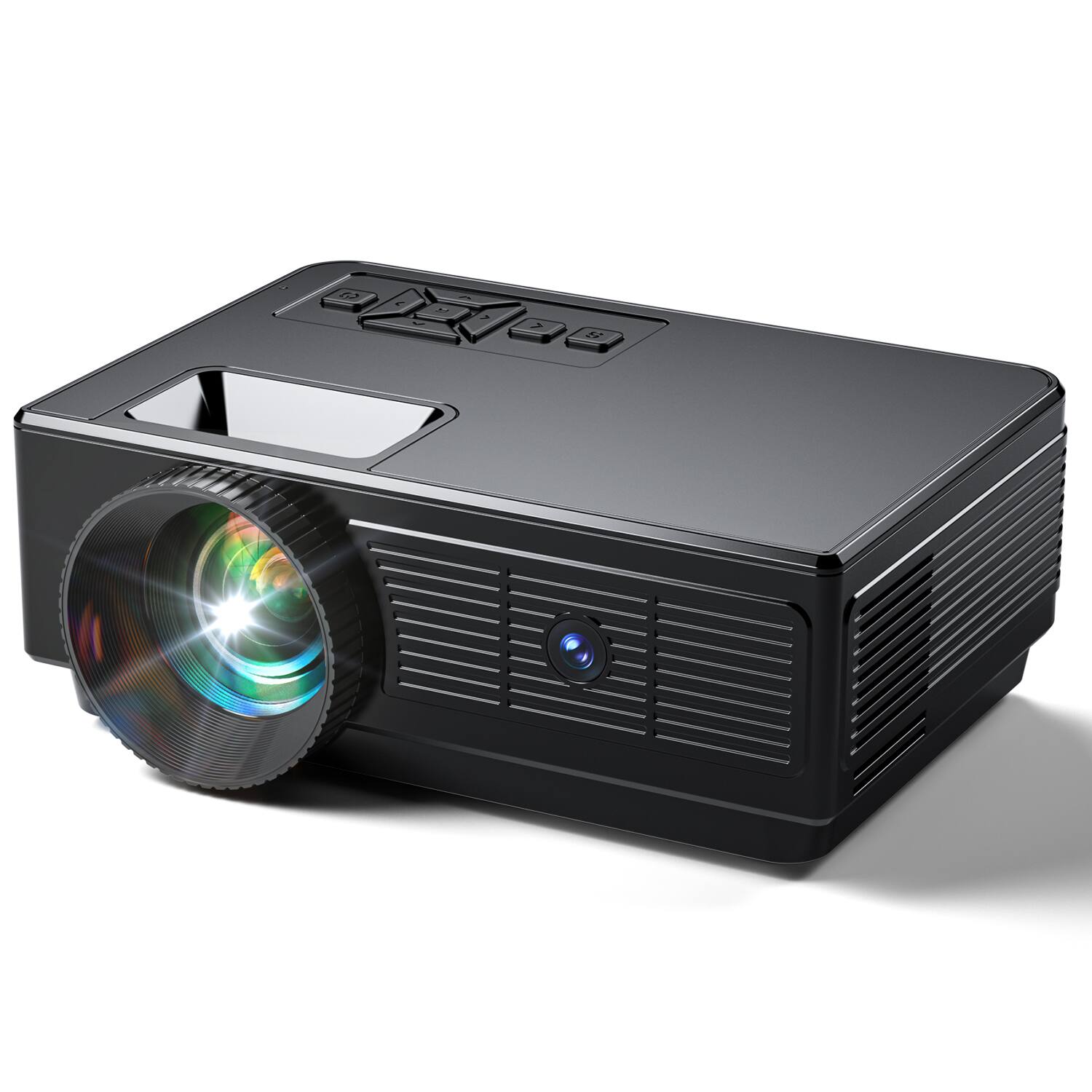 Elephas - Portable Mini Projector - HD 1080P Supported Movie Projector for iPhone, Compatible with iOS/Android Phone/PC - Black