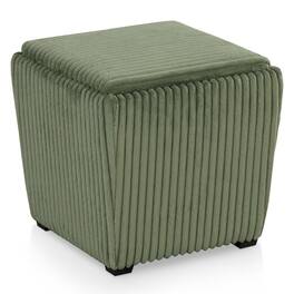 Furniture of America - Danter Ottoman with Flip Top Tray - Green