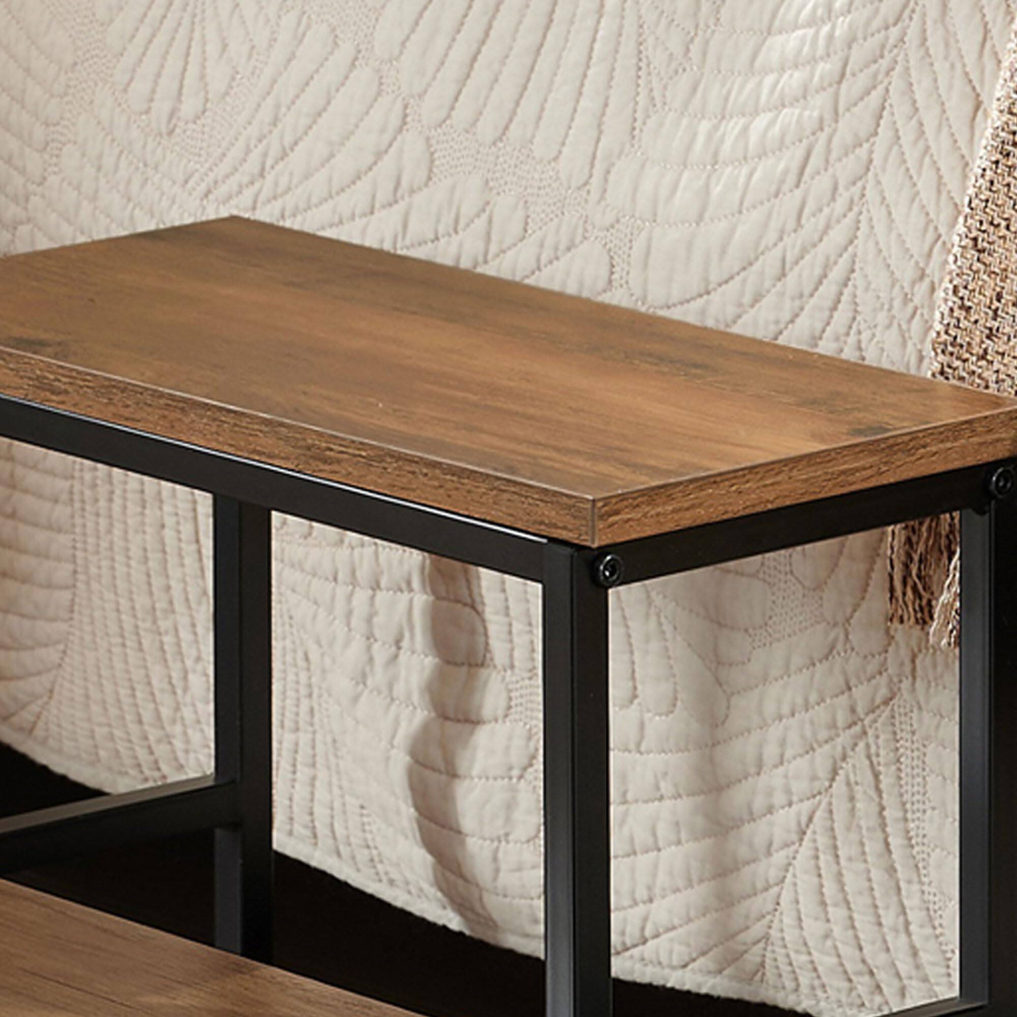 Back. Kings Brand Furniture - Kings Brand Furniture Axel 2-Step Step Stool – Lightweight, Durable & Modern Design Wooden Steps & Metal Frame - Brown.