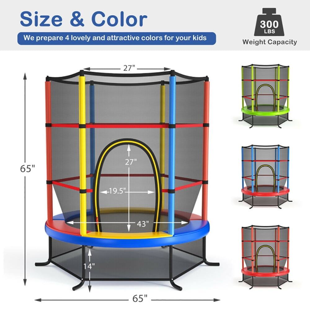 Size & Color  
We prepare 4 lovely and attractive colors for your kids  

300 LBS Weight Capacity  

27"  
65"  
27"  
19.5"  
43"  
14"  
65"