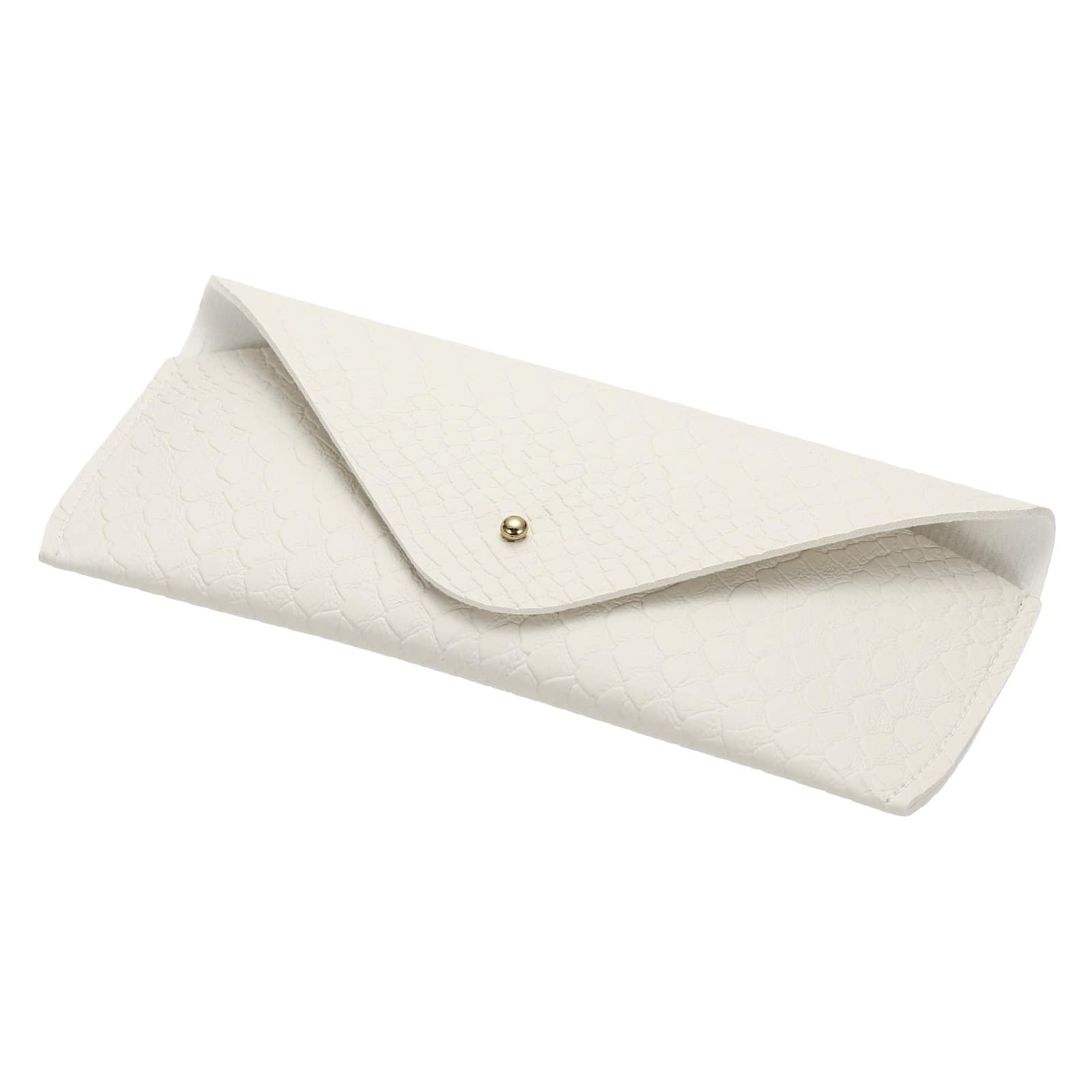 Unique Bargains - Leather Glasses Case, Soft Sunglass Pouch w/ Microfiber, Portable Eyeglass Storage Bag for Women & Men - White price history on PriceWatchPro