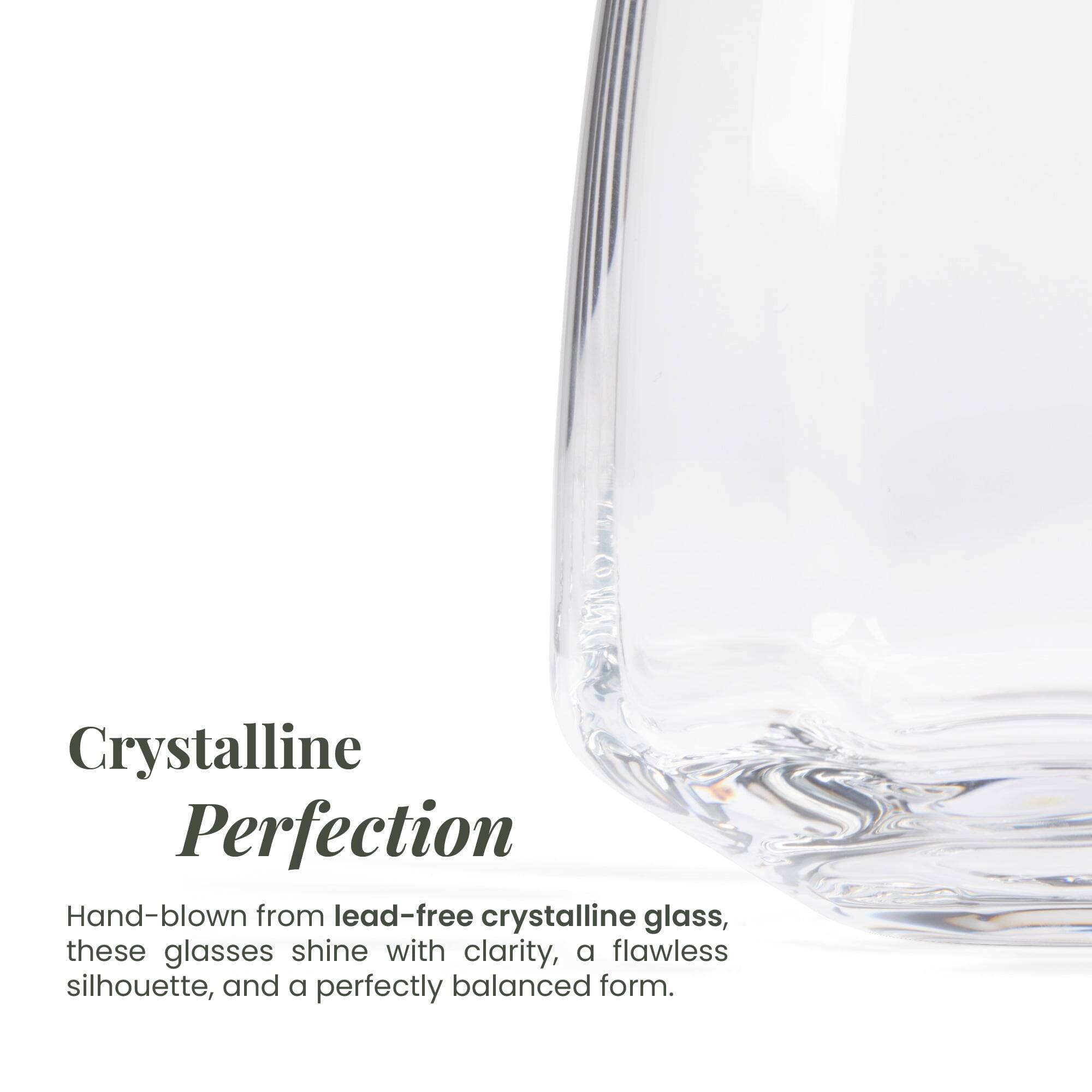 Crystalline Perfection

Hand-blown from lead-free crystalline glass, these glasses shine with clarity, a flawless silhouette, and a perfectly balanced form.