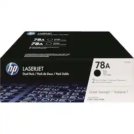 HP - 78A Standard Yield Toner Cartridge, 2/Pack (CE278D) - Black