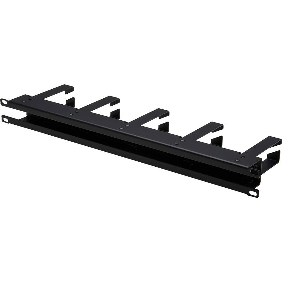 Alt View 7. Tripp Lite - Eaton Tripp Lite Series Horizontal Cable Manager - Metal Rings, Black, 1U - Horizontal Cable Manager - Black - 1U Rack H - Black.
