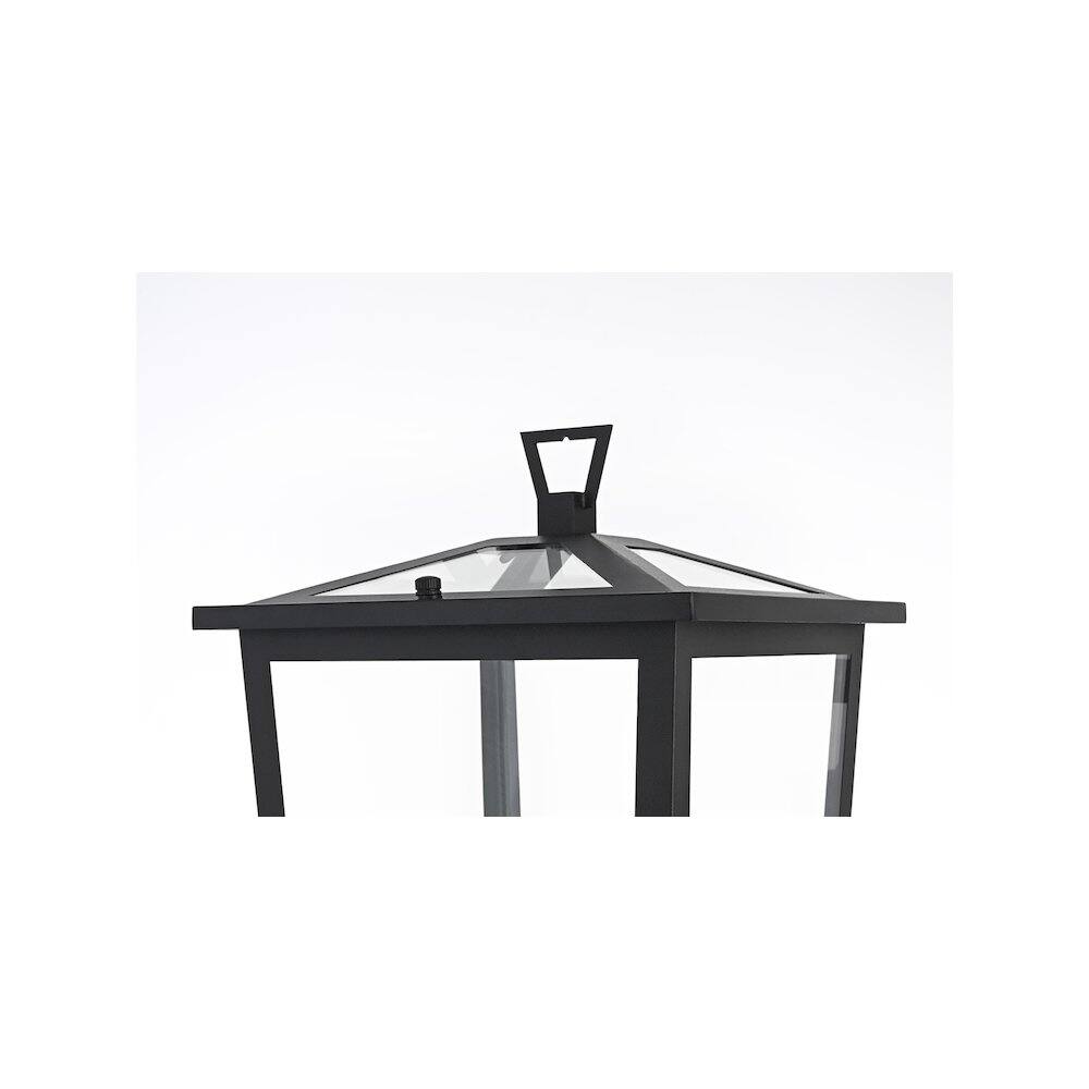 Back. Elegant Lighting - Cayman 7 inch Outdoor Pendant in Black - Black.