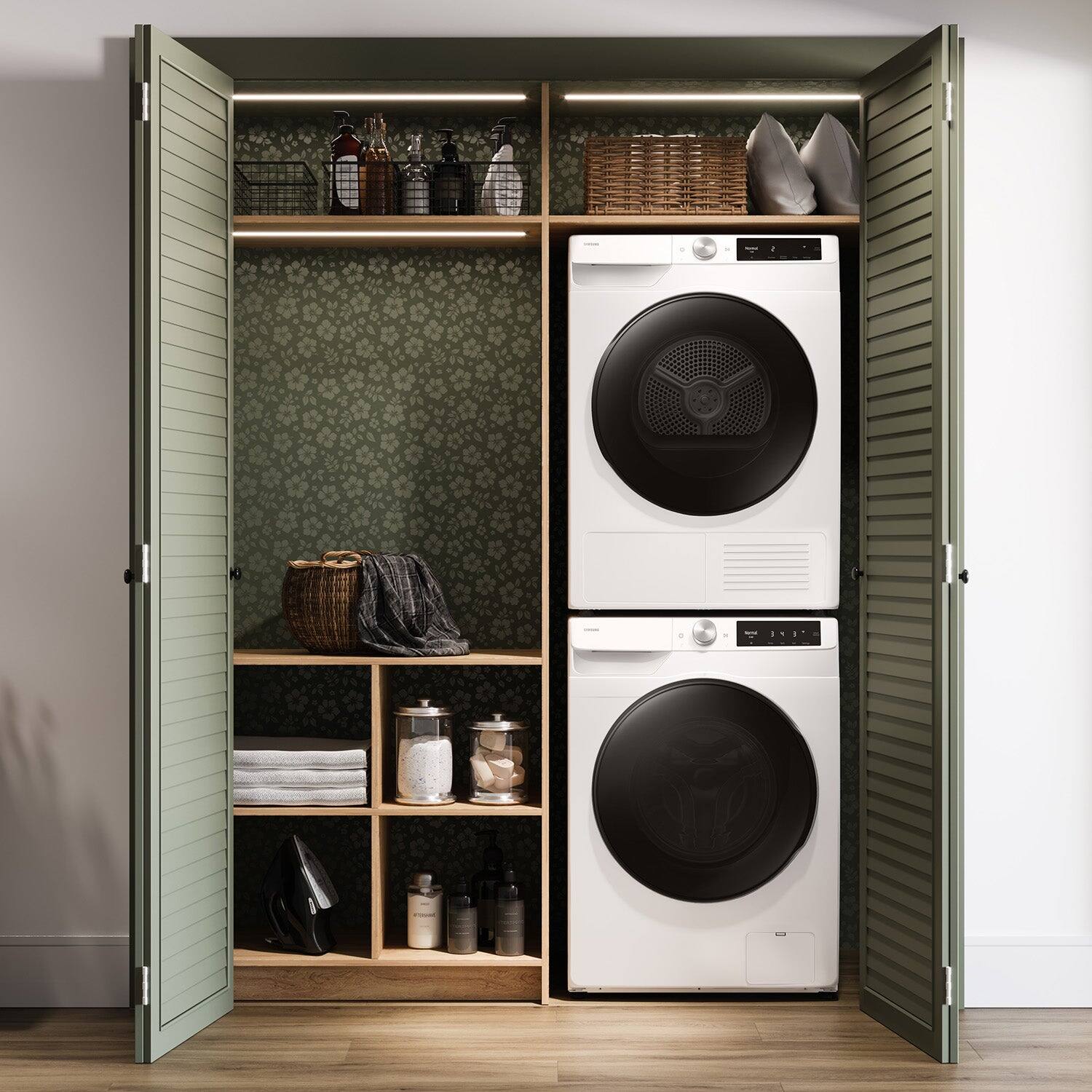 Alt View 15. Samsung - 4.0 cu. ft. Heat Pump Dryer with AI Smart Dial and Wi-Fi Connectivity - White.