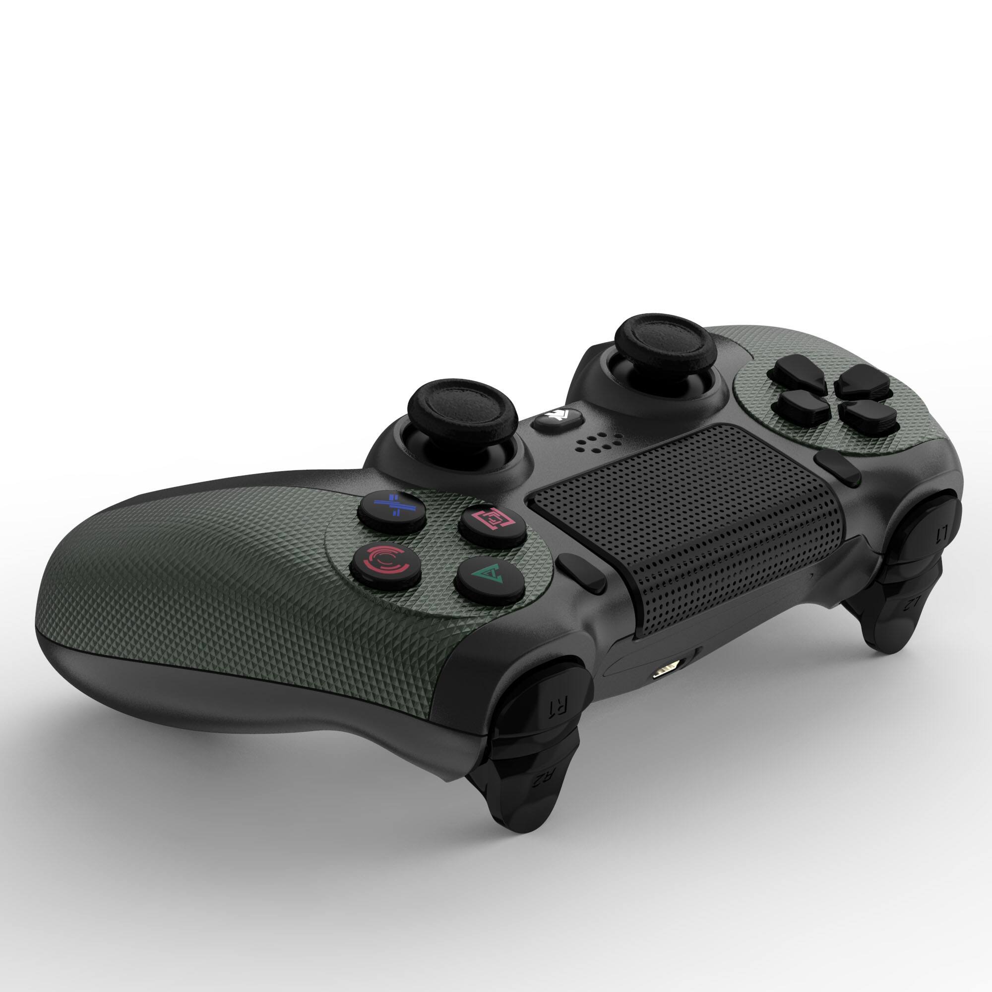 Alt View 3. YONWAY - Wireless Controller, Playstation 4 Remote Game Joystick with Six-Axis Vibration Sensation and Anti-Slip Handle - Verdant.