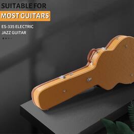 Winado - Electric Guitar Hard Case,Wooden Hard-Shell 42-Inch Protective Carrying Case for 335-Style Semi-Hollow Guitar