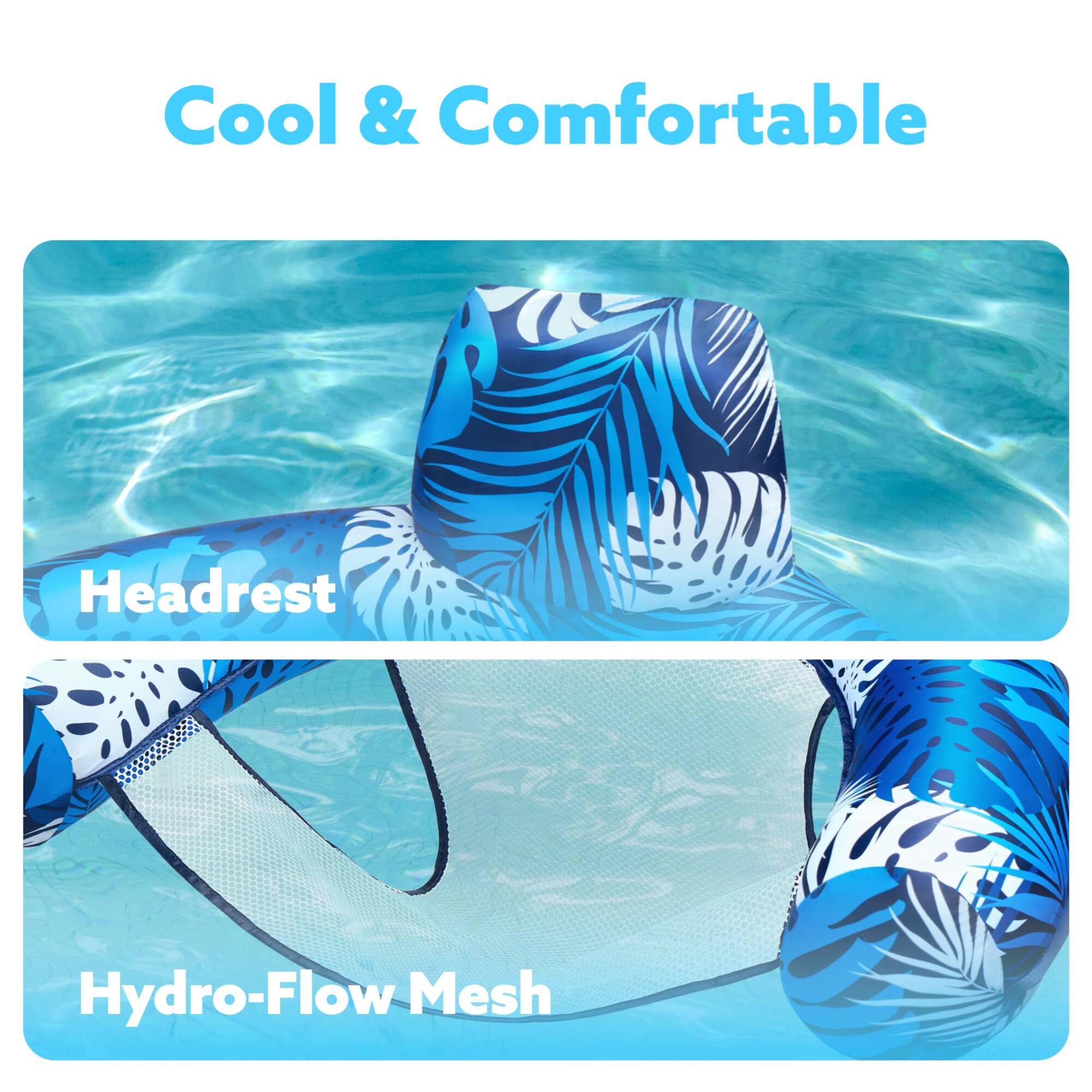 Cool & Comfortable Headrest Hydro-Flow Mesh