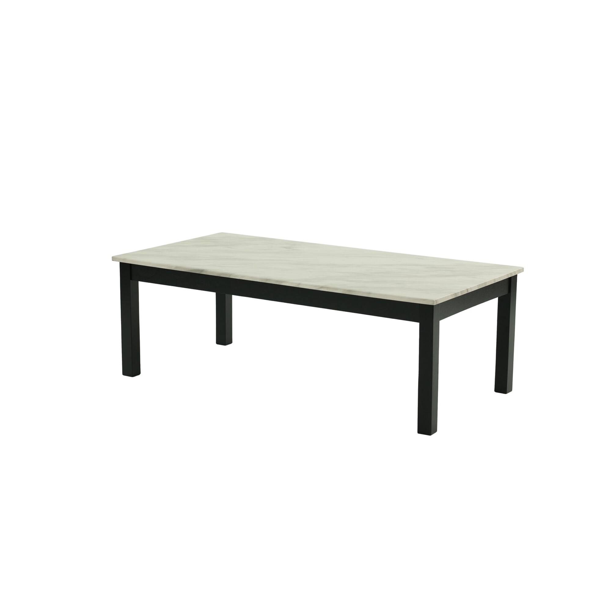 Angle. Manhattan Lane - 35 Inch 2 Piece Nesting Coffee Table Set, Round  Faux Marble Tabletop - Black and white.