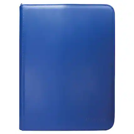Front. Ultra PRO - Ultra PRO - Vivid 9-Pocket Zippered PRO-Binder - Blue.