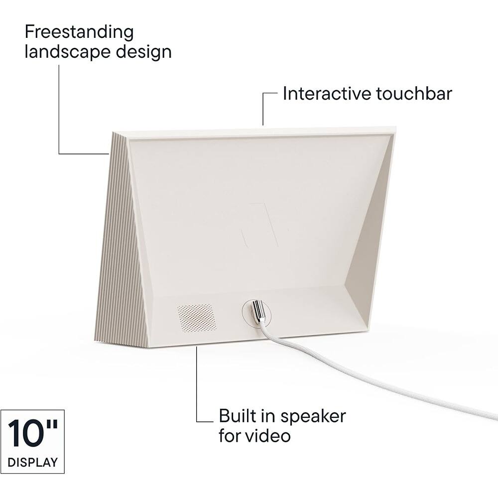 Freestanding landscape design  
Interactive touchbar  
10" DISPLAY  
Built in speaker for video