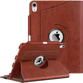 Fintie - Rotating Case for iPad (A16) 11-inch 2025 and iPad 10th Gen 10.9 inch 2022, 360° Swivel Stand Magnetic Shockproof Cover - Brown