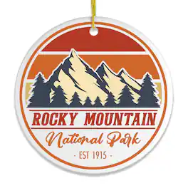 OrnamentallyYou - Rocky Mountains National Park Ornament Circle Version - Multi-colored