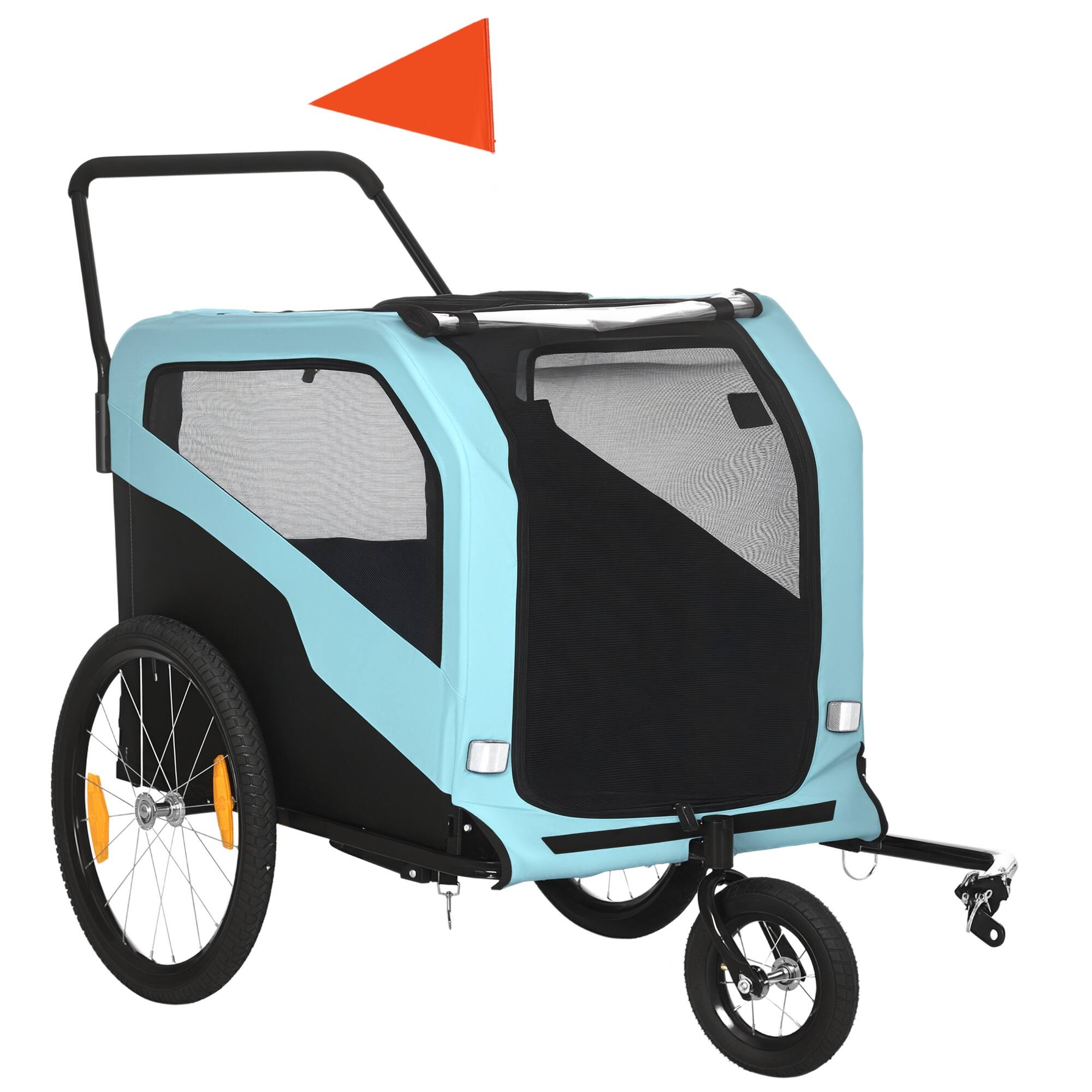Aosom - 2-in-1 Dog Bike Trailer Pet Stroller Carrier for Large Dogs with Hitch, Quick-release Wheels, Foot Support price history on PriceWatchPro