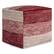Front Zoom. Simpli Home - Naya Cube Pouf in Patterened - Maroon Melange.
