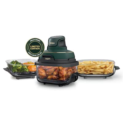 Ninja Crispi 5 in 1 Portable Glass Air Fryer Cooking System with 3 Ninja Crispi 5 in 1 Portable Glass Air Fryer Cooking System with 3
