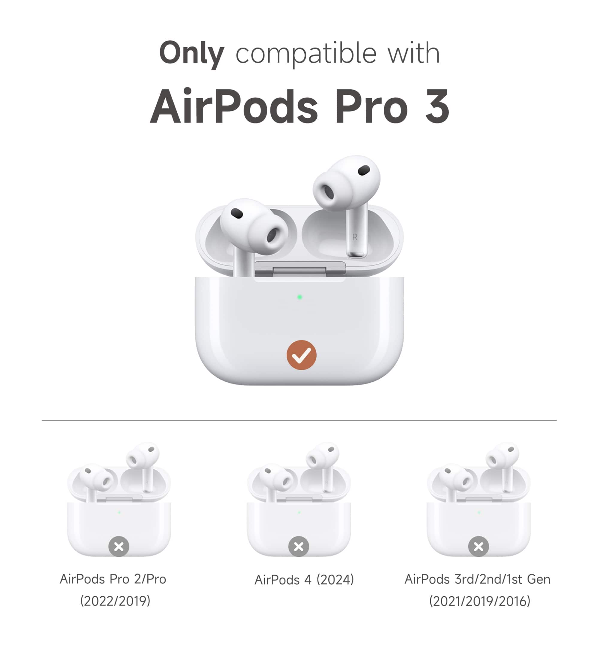SURITCH Magnetic Lock Bumper Case for AirPods Pro 3, Handbag Style