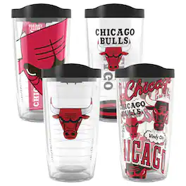 Tervis - Chicago Bulls Four-Pack 16oz. Classic Tumbler Set - Multicolor
