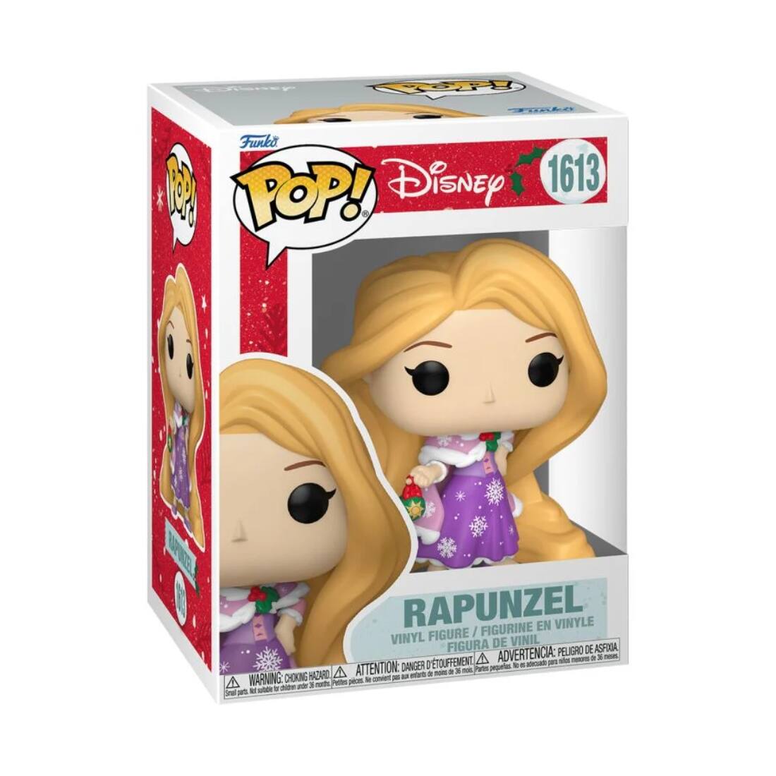 Funko POP! Disney 1613

RAPUNZEL  
VINYL FIGURE / FIGURINE EN VINYLE / FIGURA DE VINIL

WARNING: CHOKING HAZARD - Small parts. Not for children under 3 years.  
ATTENTION: PELIGRO DE ASFIXIA - Pequeñas piezas. No es adecuado para niños menores de 3 años.  
ADVERTENCIA: RISQUE DE SOUFFLAGE - Petites pièces. Ne convient pas aux enfants de moins de 3 ans.
