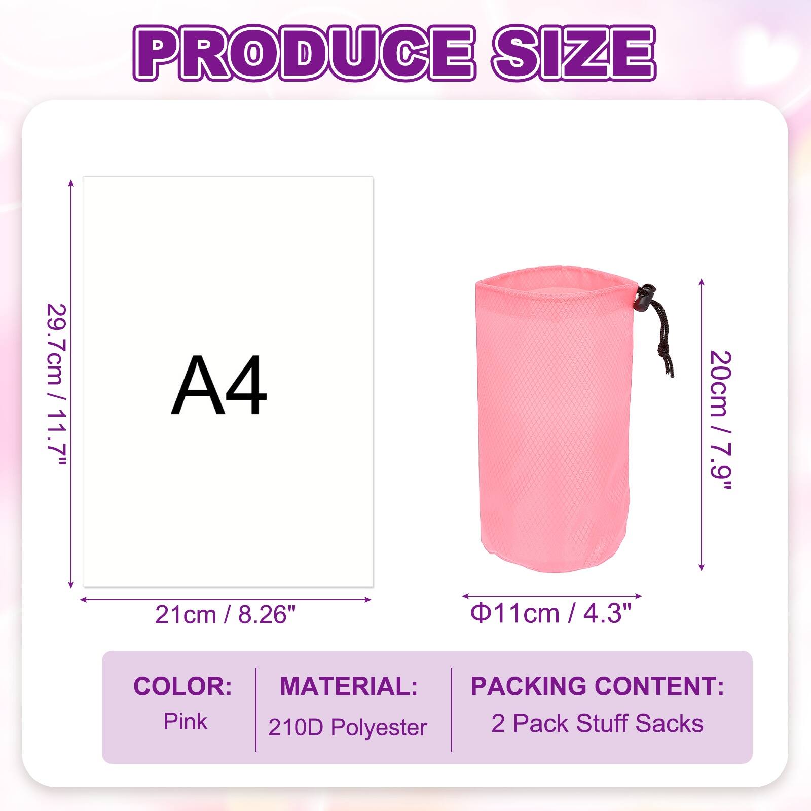 Unique Bargains Stuff Sack, Portable Waterproof Ultralight Drawstring ...