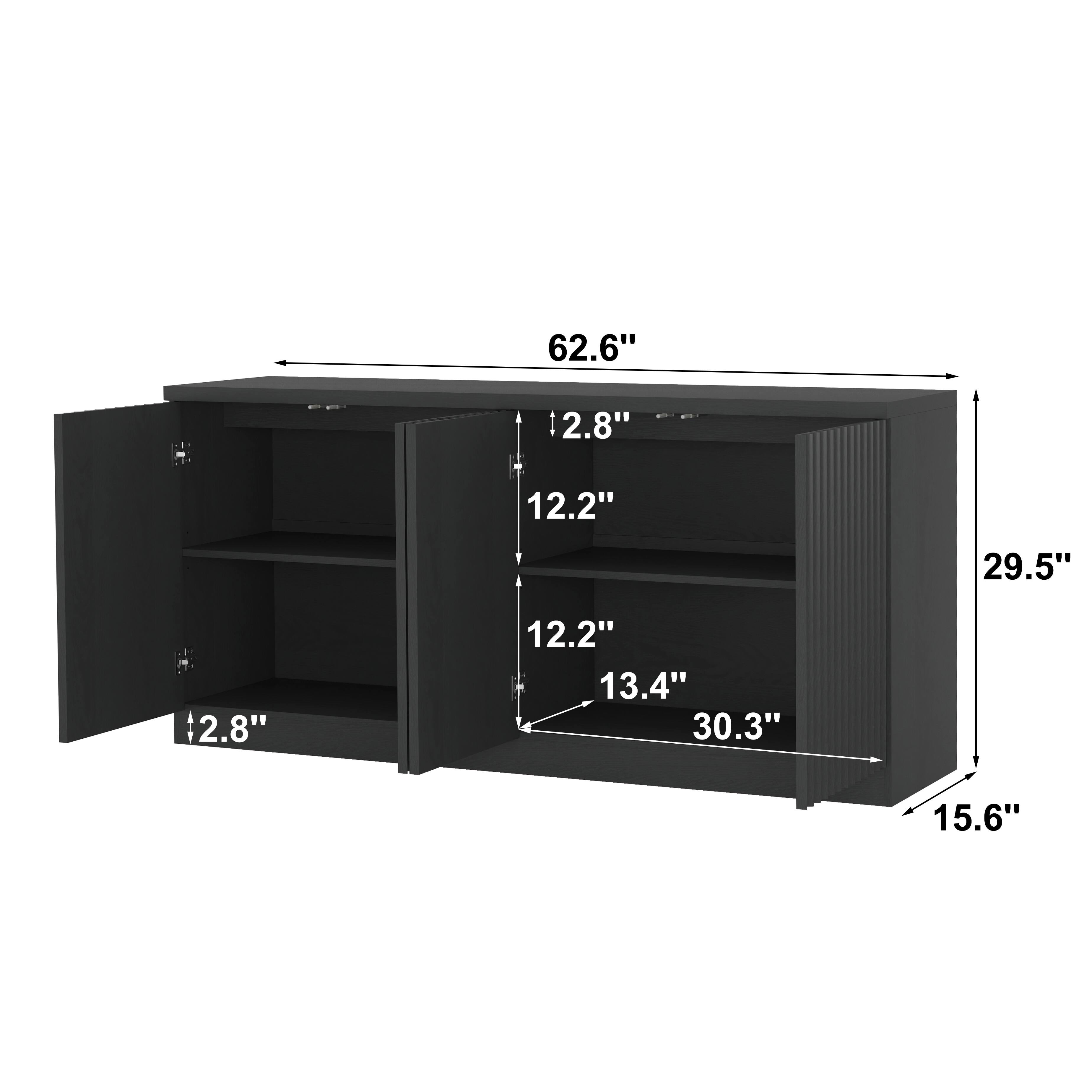 62.6"  
2.8"  
12.2"  
29.5"  
2.8"  
12.2"  
13.4"  
30.3"  
15.6"