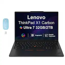 Lenovo - Upgraded - ThinkPad X1 Carbon Laptop 14.0 2.8K Display (Ultra 7-268V, 32GB, 2TB SSD, Win 11 Pro) w/Dockztorm Wireless Mouse - Black
