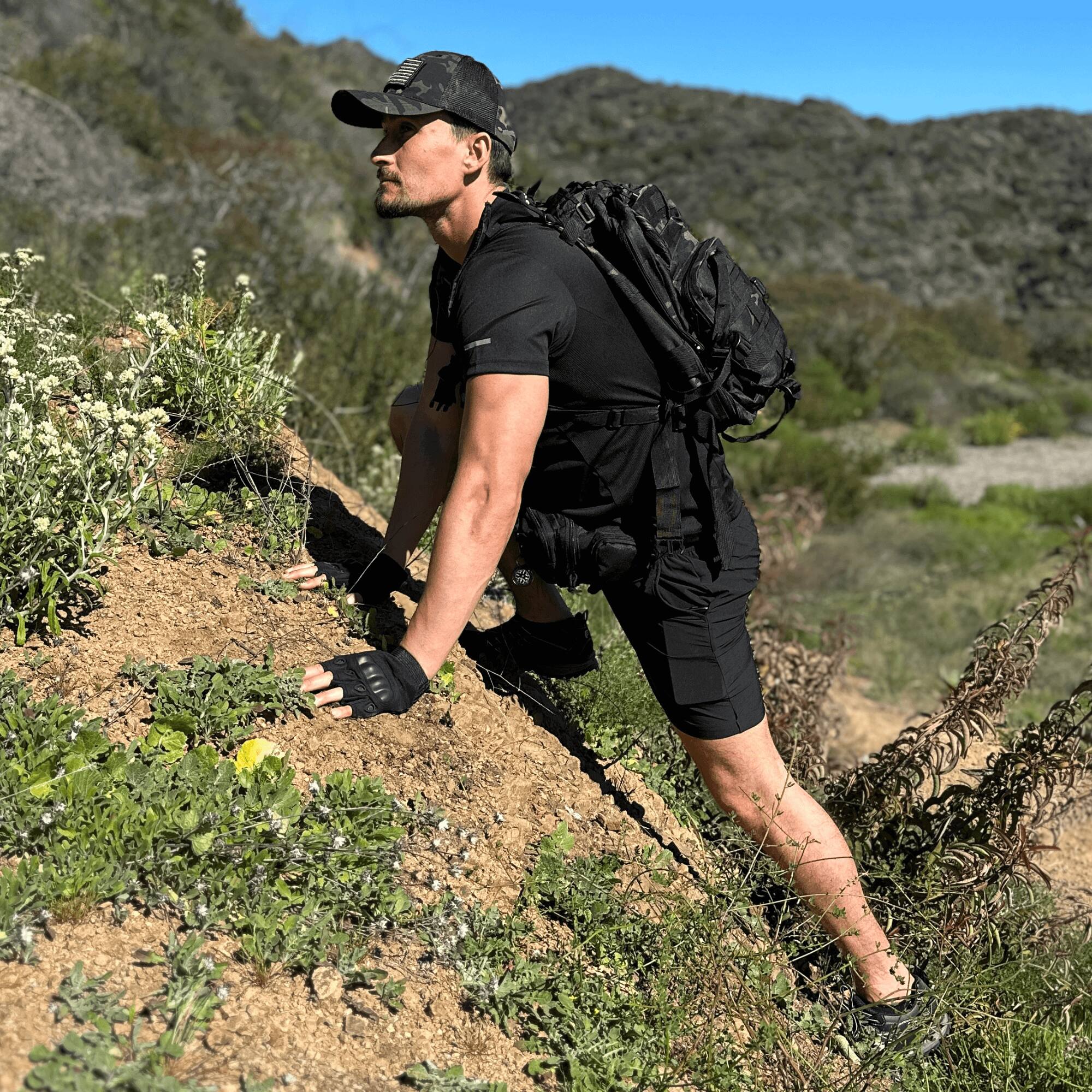 Alt View 3. JupiterGear - Tactical Military Fingerless Airsoft Gloves for Outdoor Sports, Paintball, and Motorcycling - Black.