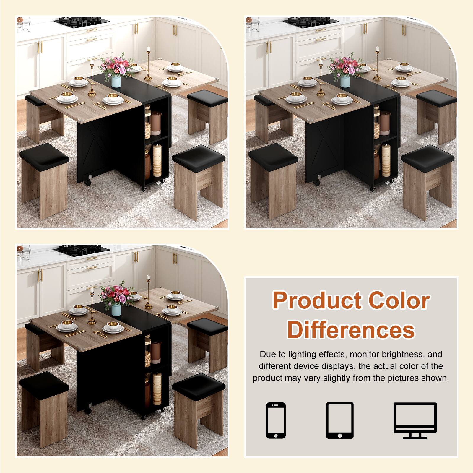 Product Color Differences

Due to lighting effects, monitor brightness, and different device displays, the actual color of the product may vary slightly from the pictures shown.