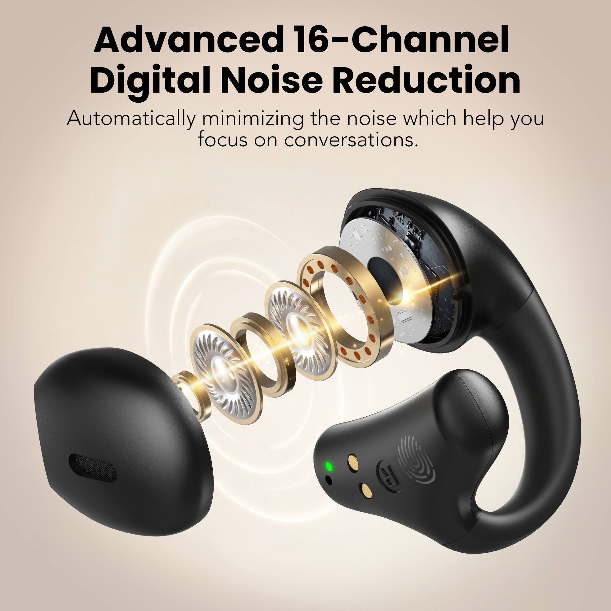 Medcursor Rechargeable Open Ear OTC Hearing Aids for Adults with 16 ...