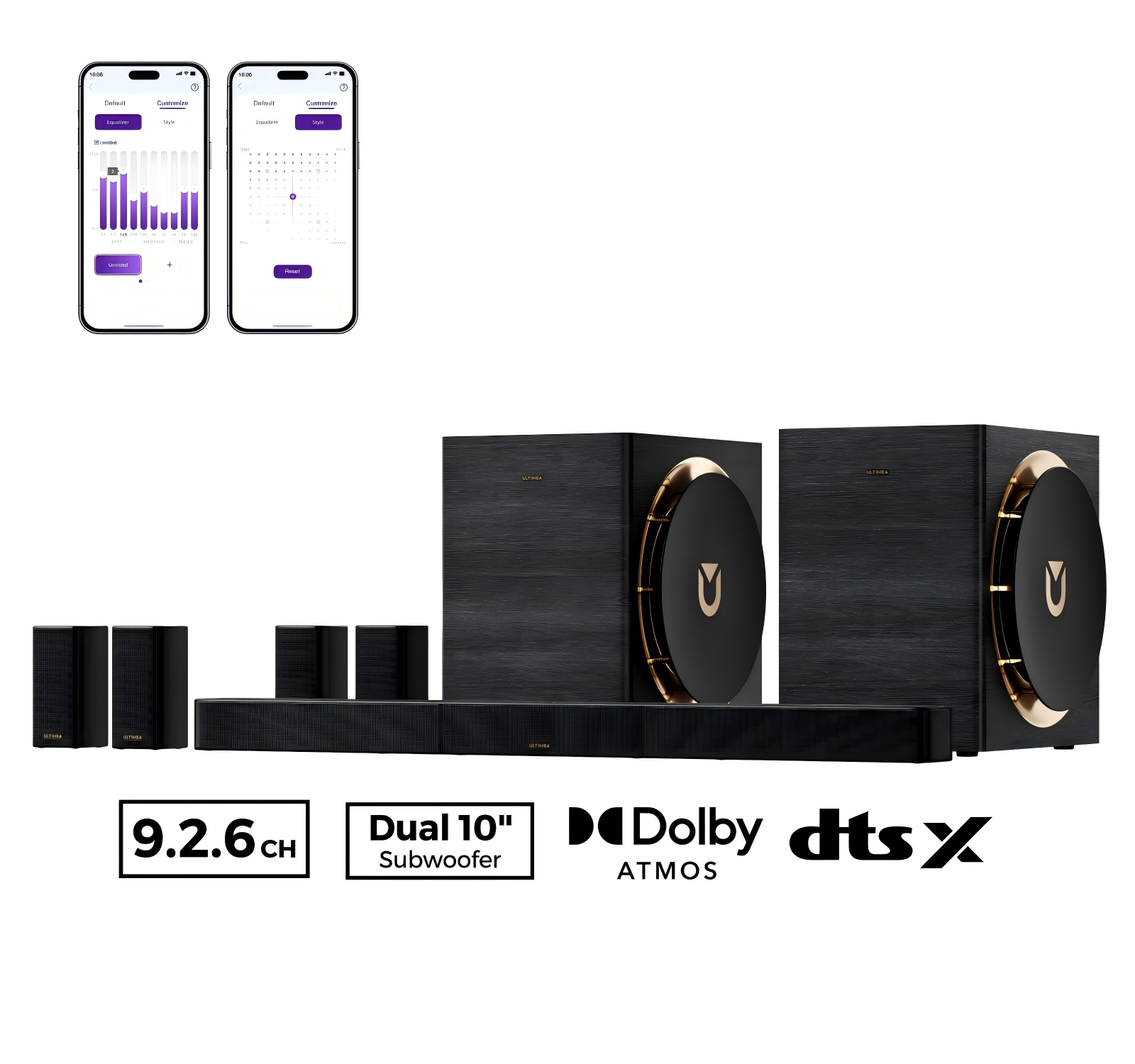 9.2.6 CH Dual 10" Subwoofer Dolby dts X ATMOS