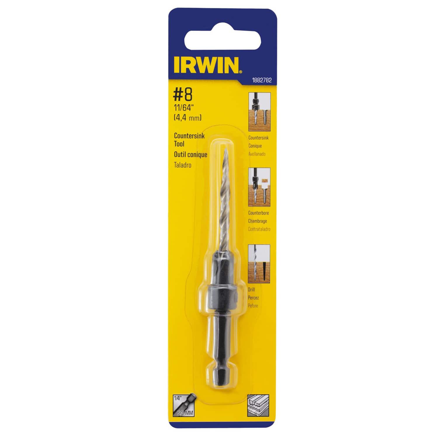 Irwin - 3/8 in. X 11/64 in. D High Speed Steel Wood Countersink 1 pc price history on PriceWatchPro