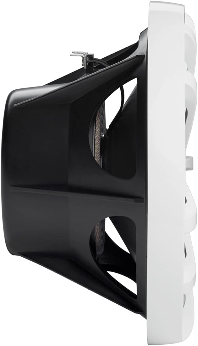 Left. JBL - JBL MARINE STAGE10 10" (250mm) marine audio multi-element subwoofer   200W – WHITE - Black.