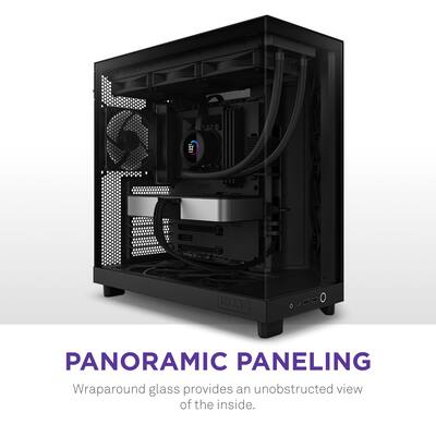 NZXT H6 Flow ATX Mid Tower PC Case with Dual Chamber Black CC NZXT H6 Flow ATX Mid Tower PC Case with Dual Chamber Black CC