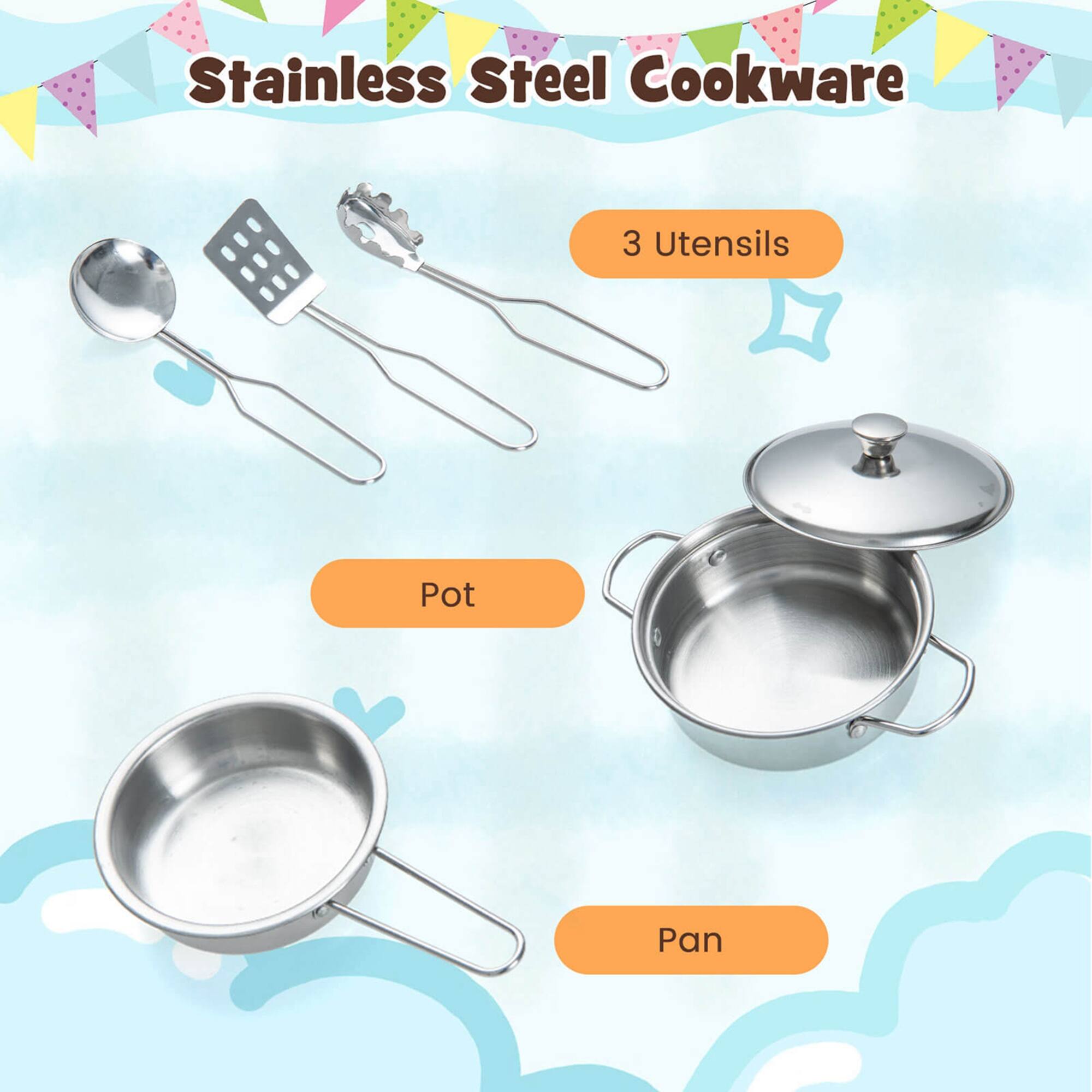 Stainless Steel Cookware

3 Utensils

Pot

Pan