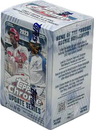 REFRACTOR RR FIND ZASAY Z chrane SEPIA 1O0A E029 E9 & PARALLELS Y Z FER PINK Jordoan (R INSIDE! S. Lois Walker Cardinals ( 2023 THE CHROME Mlanta Braves" HOME OF AUTOGRAHP ROOKIE Base Set 220-card updates players from the entire versions top Collect Chromium Baseball! featuring Topps Updates Exclusive 2023 and 2 Exclusive Sepia Value Box! 2 per AND ERU Look for Parallels FA DETAIS Refractor NV Autographs A Pink VSIT TOPPS.COM Chrome 18 NECESSARY Exclusive as many ONO PURCHASE Retail as well out for Parallels parallels! Keep an eye Refractor Co or as and Green vibrant chrome such other young phenoms Carroll, for top Corbin Chrome Rookies Josh Jung, and more! LA Collect Anthony Volpe, Jordan Walker AND T) Eury Prez, per AX FR DETARS ah GI atproximate WST NPPS Chrone For RECESSARY information (MO PORCHASE Topps.com UPDATE For mor visit and checklist ORvme MAJOR use B C or LE