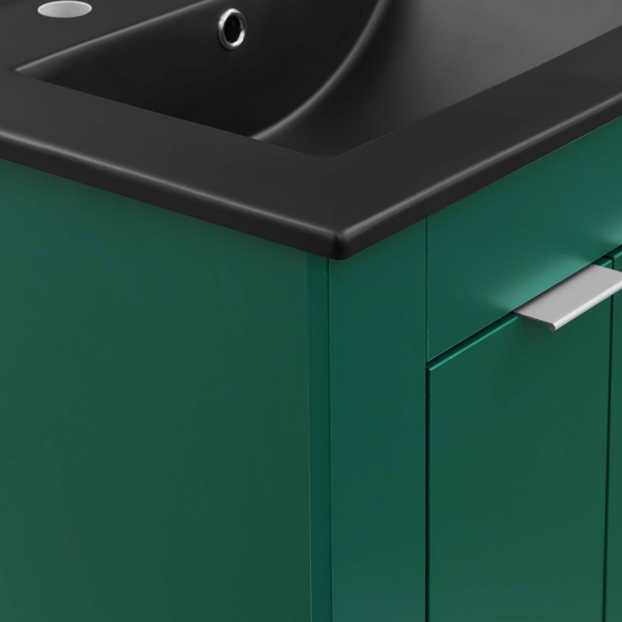 Alt View 10. Modway - Maybelle Bathroom Vanity Basin Included - Green Black.