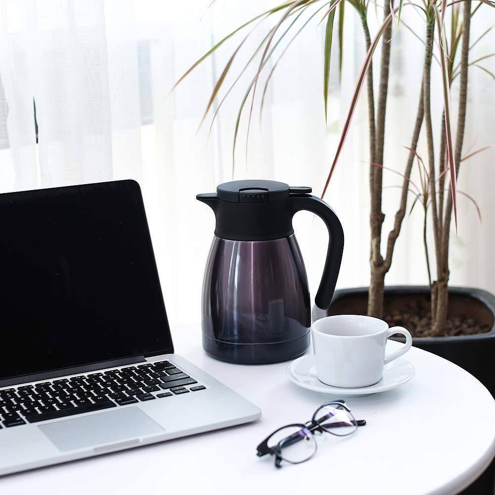 Alt View 7. Dapper Styles - / Thermal Coffee Carafe Insulated Stainless Steel Carafes For Keeping Hot/double Walled Vacuum () - Black-64.2 Ounces.