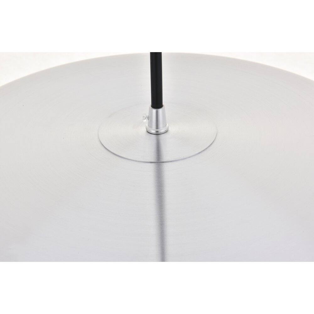 Back. Living District - Etude 1 Light Brushed Nickel Pendant - Brushed Nickel And Black.