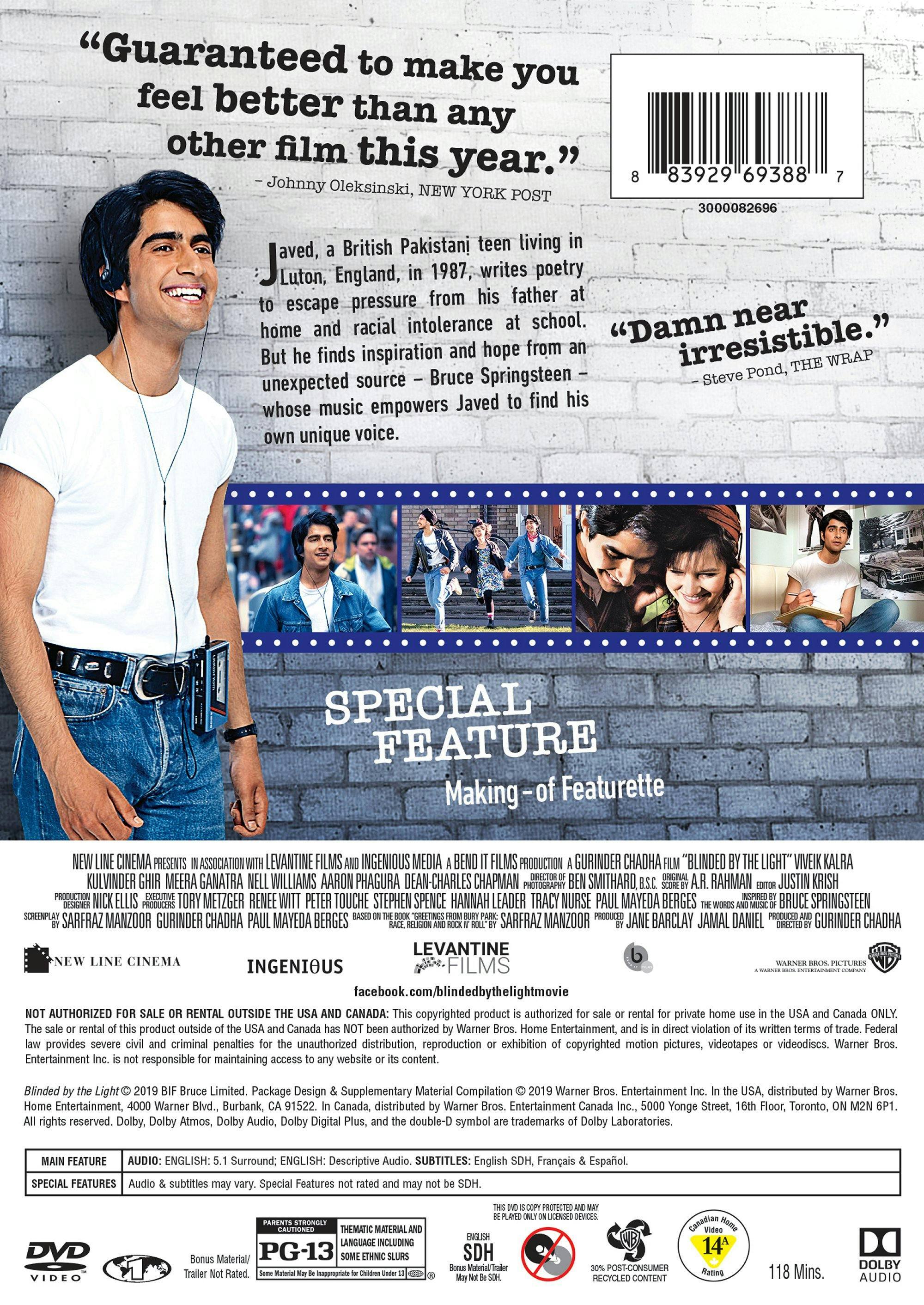 Back. Blinded By The Light [DVD].