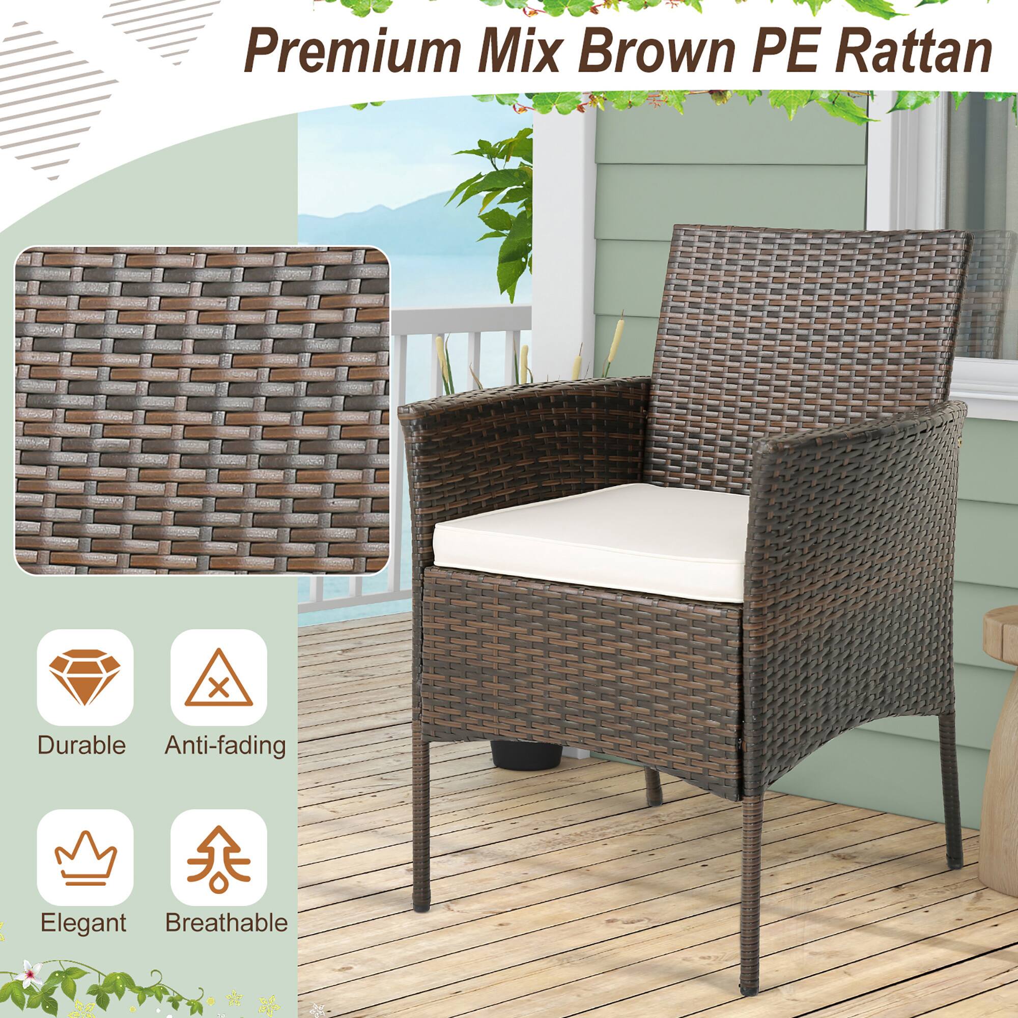 Premium Mix Brown PE Rattan

- Durable
- Anti-fading
- Elegant
- Breathable