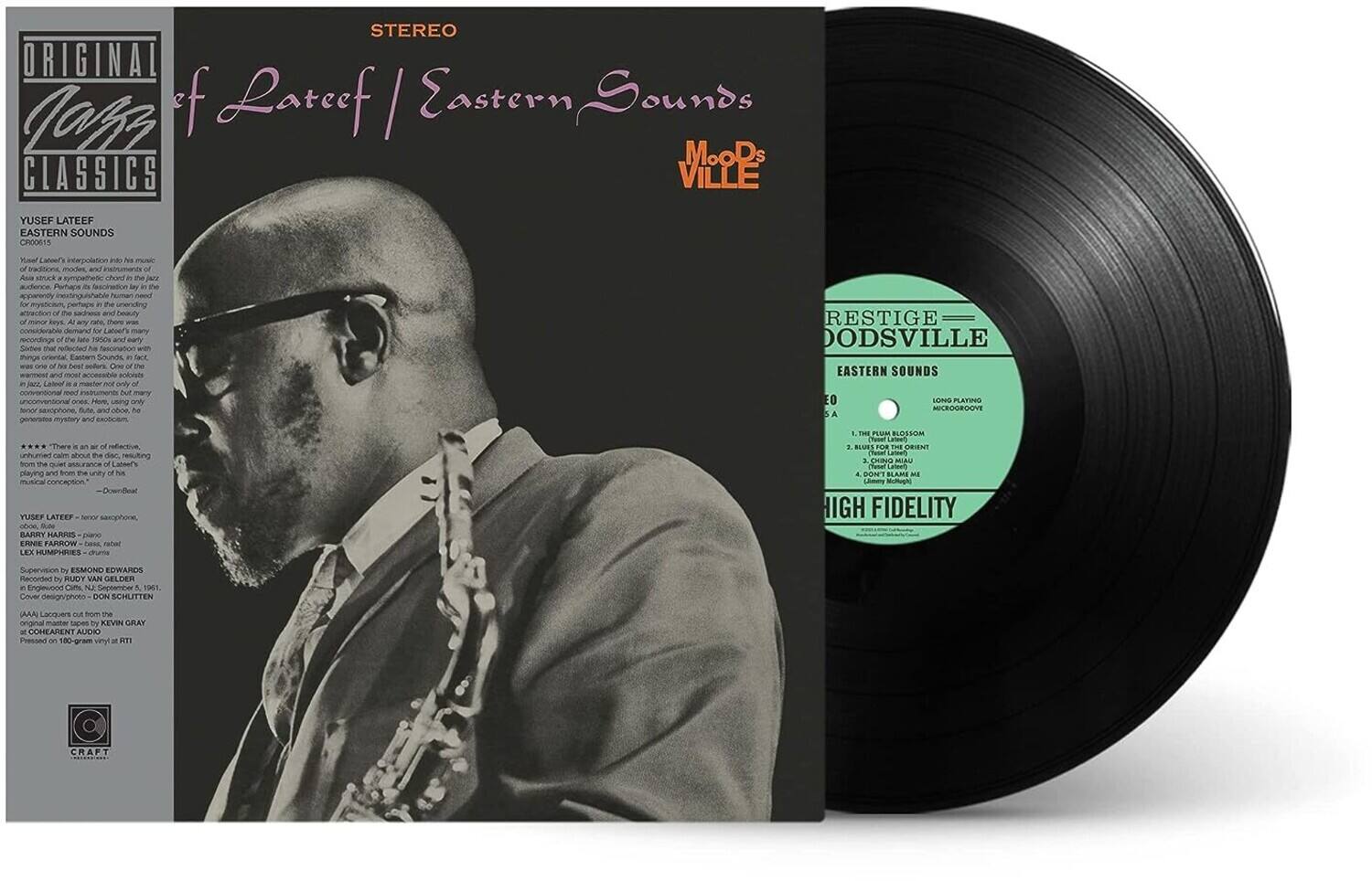 **STEREO**  
**ORIGINAL**  
**Jazz**  
**CLASSICS**  

**YUSEF LATEEF**  
**EASTERN SOUNDS**  
**CROO15**  

Yusef Lateef's interpolation into music of traditions, modes, and instruments of Asia struck a sympathetic chord in the jazz world. His music was a reflection of his fascination with the beauty and mystery of the East. His music was a reflection of his fascination with the beauty and mystery of the East. His music was a reflection of his fascination with the beauty and mystery of the East. His music was a reflection of his fascination with the beauty and mystery of the East. His music was a reflection of his fascination with the beauty and mystery of the East. His music was a reflection of his fascination with the beauty and mystery of the East. His music was a reflection of his fascination with the beauty and mystery of the East. His music was a reflection of his fascination with the beauty and mystery of the East. His music was a reflection of his fascination with the beauty and mystery of the East. His music was a reflection of his fascination with the beauty and mystery of the East. His music was a reflection of his fascination with the beauty and mystery of the East. His music was a reflection of his fascination with the beauty and mystery of the East. His music was a reflection of his fascination with the beauty and mystery of the East. His music was a reflection of his fascination with the beauty and mystery of the East. His music was a reflection of his fascination with the beauty and mystery of the East. His music was a reflection of his fascination with the beauty and mystery of the East. His music was a reflection of his fascination with the beauty and mystery of the East. His music was a reflection of his fascination with the beauty and mystery of the East. His music was a reflection of his fascination with the beauty and mystery of the East. His music was a reflection of his fascination with the beauty and mystery of the East. His music was a reflection of his fascination with the beauty and mystery of the East. His music was a reflection of his fascination with the beauty and mystery of the East. His music was a reflection of his fascination with the beauty and mystery of the East. His music was a reflection of his fascination with the beauty and mystery of the East. His music was a reflection of his fascination with the beauty and mystery of the East. His music was a reflection of his fascination with the beauty and mystery of the East