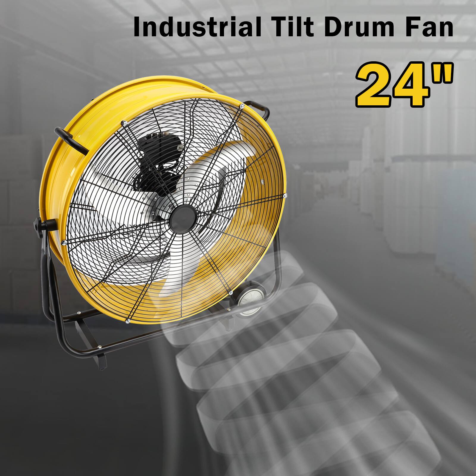 Industrial Tilt Drum Fan 24"