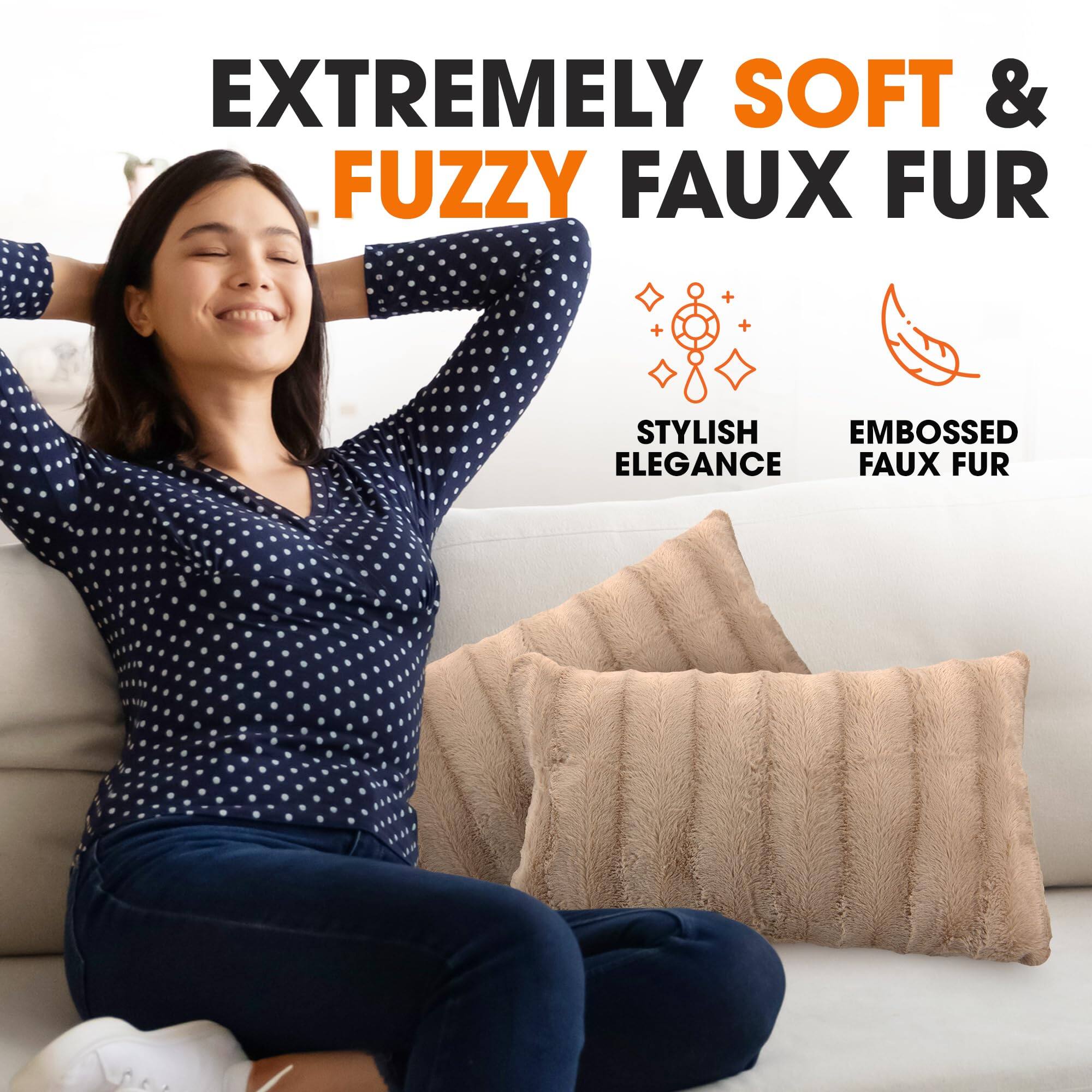 EXTREMELY SOFT & FUZZY FAUX FUR  
STYLISH EMBOSSED ELEGANCE FAUX FUR