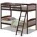 Front. Hivvago - Hivvago Twin over Twin Wooden Bunk Bed with Ladder - Dark Brown.