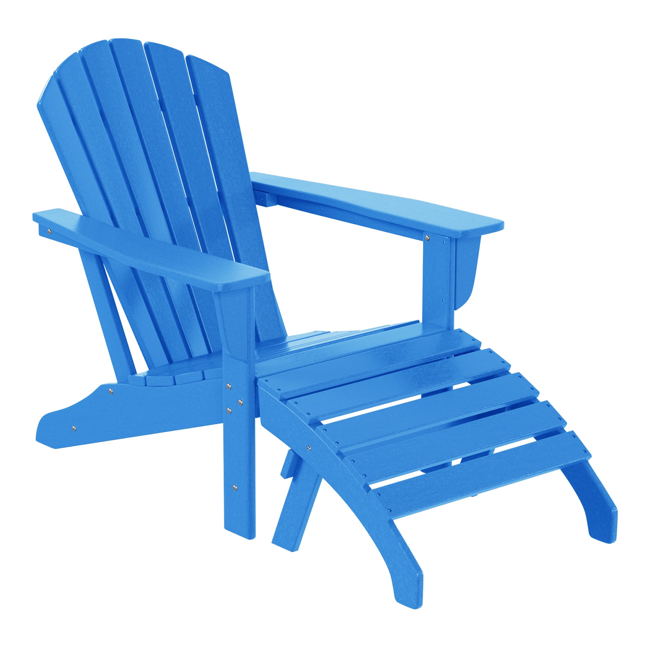 WestinTrends - Dylan Outdoor Adirondack Chair With Ottoman 2-Piece Set - Pacific Blue price history on PriceWatchPro