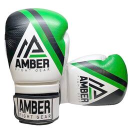 Amber Sporting Goods - Fury Boxing Gloves - Kickboxing, Muay Thai Training Gloves Multi-Sport Glove, 14oz - Green/Black
