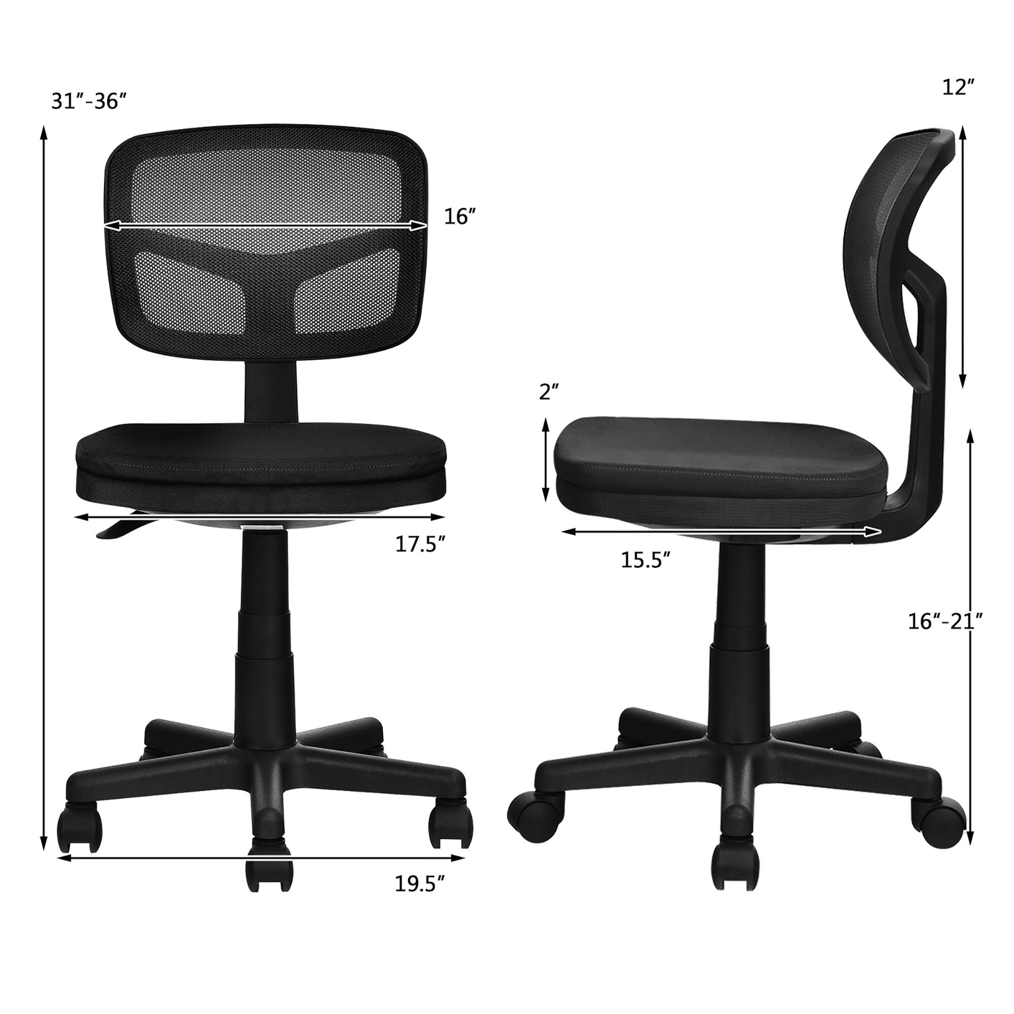 The text on the image reads: 31"-36" 12" 16" 2" 17.5" 15.5" 16"-21" 19.5". This information is likely related to the dimensions of the two chairs shown in the image. The first chair is 31"-36" tall, with a 12" armrest. The second chair is 16" tall, with a 2" armrest. The chairs are also 17.5" and 15.5" wide, respectively.